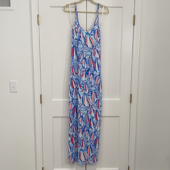 Lilly Pulitzer Palm Maxi Red Right Return EEUC XS - Picture 2 of 4